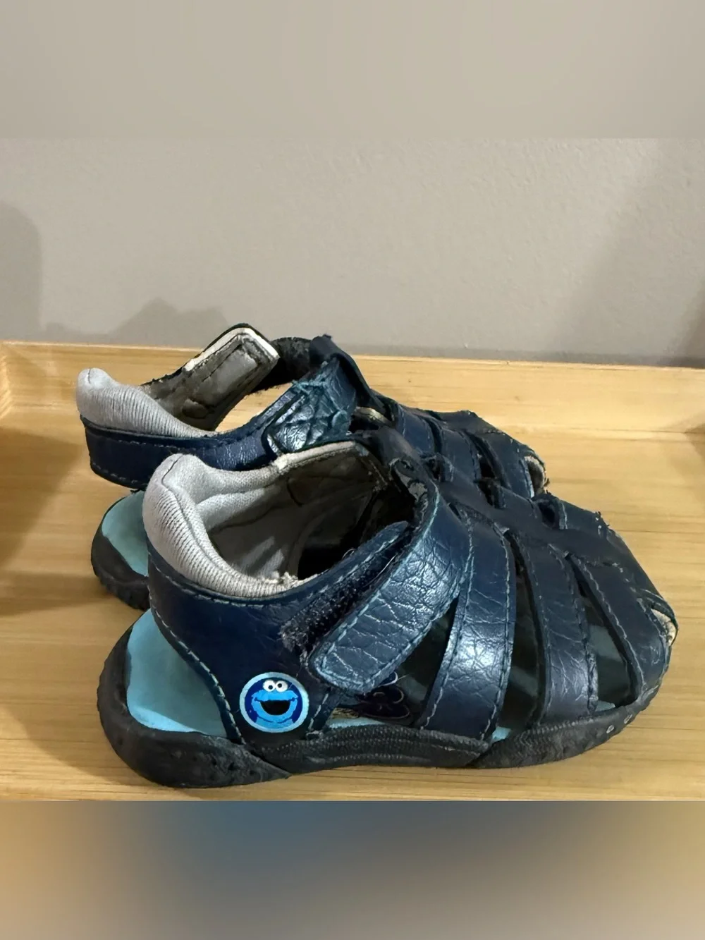 3W Baby Boys Unisex Infants Sesame Street Cookie Monster Sandals Blue Strap